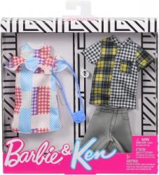 Mattel Barbie Fashion Pachet Haine Barbie si Ken Polka GHX72 Papusa Barbie