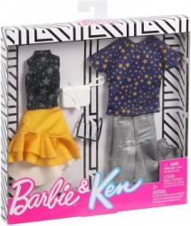 Mattel Barbie Fashion Pachet Haine Barbie si Ken Yellow GHX70 Papusa Barbie