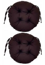 Palmonix Set Perne decorative rotunde, pentru scaun de bucatarie sau terasa, diametrul 35cm, culoare maro, 2 buc/set (per-rot-marox2)