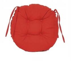 Palmonix Perna decorativa rotunda, pentru scaun de bucatarie sau terasa, diametrul 35cm, culoare rosu (per-rot-rosu)