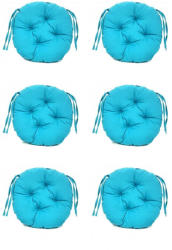 Palmonix Set Perne decorative rotunde, pentru scaun de bucatarie sau terasa, diametrul 35cm, culoare albastru, 6 buc/set (per-rot-albastrux6)