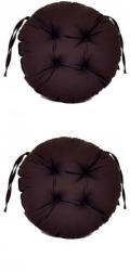 Palmonix Set Perne decorative rotunde, pentru scaun de bucatarie sau terasa, diametrul 35cm, culoare negru, 2 buc/set (per-rot-negrux2)