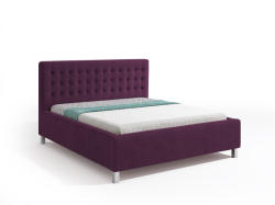 MobAmbient Pat tapițat cu somiera rabatabilă, tapițerie mov - model IRIS