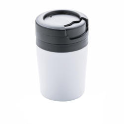 XD Cana coffee to go 160 ml, perete dublu, XD, CE01, polipropilena, otel inoxidabil, alb, breloc inclus (EVE08-P432-923)