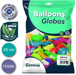 Globos Lufi, latex, d30 50 db, Napsárga (G105)