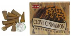 HEM Conuri Parfumate HEM Clove Cinnamon - 20 g - Aroma Constiintei Illuminate - Incense Cones - 1 Set