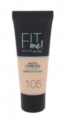 Maybelline Fit Me! Matte + Poreless fond de ten 30 ml pentru femei 105 Natural Ivory