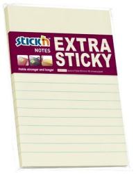 STICK N Öntapadós jegyzettömb STICK`N 150x101mm extra erõs vonalazott pasztell sárga 90 lap (21668) - tonerpiac