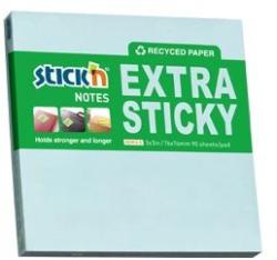 STICK N Öntapadó jegyzettömb STICK`N extra erõs 76x76mm újrahasznosított pasztell kék 90 lap (21603)