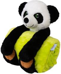 BabyMatex Pătură de copii Carol, cu jucărie din pluș panda, 80 x 100 cm