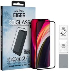 Eiger Folie Protectie Sticla Temperata Eiger 3D EGSP00623 pentru Apple iPhone 12 Pro Max (Transparent/Negru) (EGSP00623)