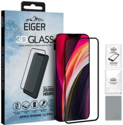 Eiger Folie Protectie Sticla Temperata Eiger 3D EGSP00622 pentru Apple iPhone 12, iPhone 12 Pro (Transparent/Negru) (EGSP00622)
