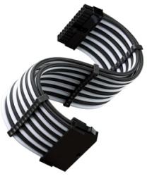 SilverStone Cablu prelungitor Silverstone 24 pini ATX, 30cm, cleme incluse, Black/White, SST-PP07E-MBBW