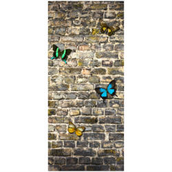 AA Design Fototapet cu fluturi pe zid de piatra (FTV-1519)