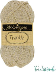 Scheepjes Twinkle 938 - csillogó halvány arany pamut fonal