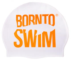 BornToSwim Úszósapka BornToSwim Classic Silicone Bílo/Narancssárga