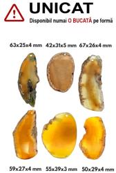  Pandantiv Agata Colorata Neregulata cu Gaura - 42-63 x 25-39 x 3-5 mm - 1 Buc