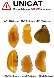  Pandantiv Agata Colorata Neregulata cu Gaura - 45-61 x 2-35 x 4-6 mm - 1 Buc