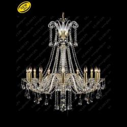 Glass LPS Lustra 12 brate cristal Bohemia L11 907/12/1-A (L11 907/12/1-A, GOLD)