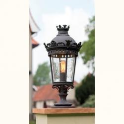 ROBERS Stalp exterior lumina piedestrala design clasic in stil Empire din fier forjat, inaltime 69, 8cm, AL 6877 (AL 6877)