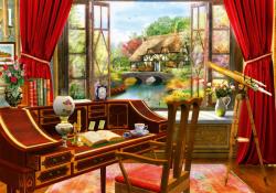 Bluebird Puzzle - Puzzle Dominic Davison: Priveliste din birou - 1 000 piese Puzzle