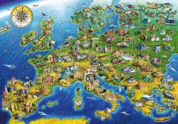 Bluebird Puzzle - Puzzle Repere europene - 1 000 piese Puzzle