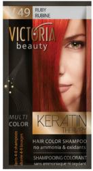 Victoria Beauty VICTORIA Keratin Therapy Hajszínező Sampon 40ml - V49 Rubinvörös