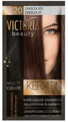 Victoria Beauty VICTORIA Keratin Therapy Hajszínező Sampon 40ml - V20 Csokoládébarna