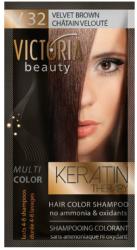 Victoria Beauty VICTORIA Keratin Therapy Hajszínező Sampon 40ml - V32 Bársony Barna