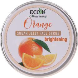eco u Scrub iluminator cu jeleu de zahăr și portocale pentru față - Eco U Orange Brightening Sugar Jelly Face Scrub 140 g