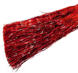 WinterLand Fir Beteala Franjuri decorativa pentru Craciun, Latime 23cm, Lungime 1m, Culoare Rosu (Lameta-rosu-1m)