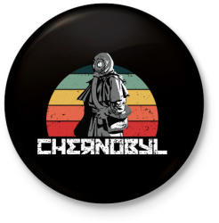 printfashion Csernobil - Kitűző, hűtőmágnes - Fekete (3098101)