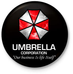 printfashion Umbrella Corp. - Kitűző, hűtőmágnes - Fekete (3093480)