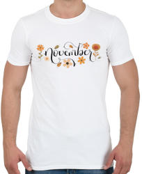 printfashion November - Férfi póló - Fehér (3675040)