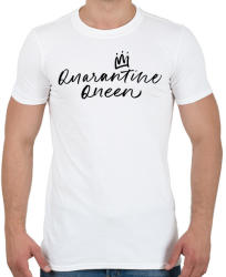 printfashion Quarantine Queen - Férfi póló - Fehér (3588265)