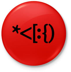 printfashion Mikulás emoji - Kitűző, hűtőmágnes - Piros (3109441)