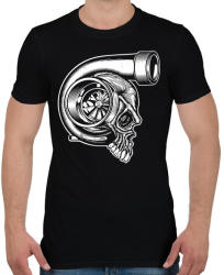 printfashion Turbó koponya - Férfi póló - Fekete (3623455)