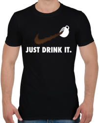 printfashion Just drink it - kávé - Férfi póló - Fekete (3667202)
