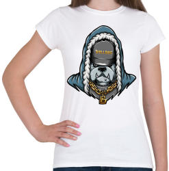 printfashion Gangster Bulldog - Női póló - Fehér (3620874)