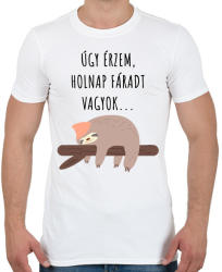 printfashion Úgy érzem, holnap fáradt vagyok - Férfi póló - Fehér (3657721)