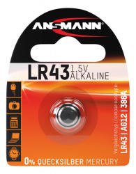 ANSMANN Baterie alcalina LR43 ANSMANN (5015293)