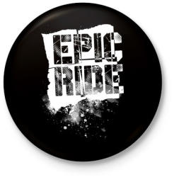 printfashion Epic Ride - fehér - Kitűző, hűtőmágnes - Fekete (3090617)