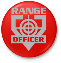 printfashion Range Officer - Kitűző, hűtőmágnes - Piros (3108313)