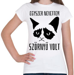 printfashion Egyszer nevettem, szörnyű volt - Női póló - Fehér (3559003)