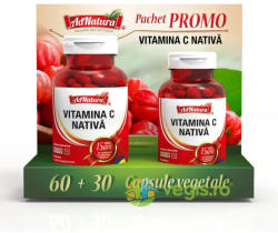 ADNATURA Pachet Vitamina C Nativa 60cps + 30cps