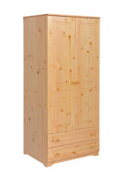 Komforttéka Balázs 2 ajtós 2 fiókos akasztós szekrény - fenyobutor24