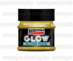Pentart GLOW sötétben világító glitterpaszta arany 50ml