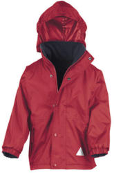 Result Gyerek Kabát Kapucnis Hosszú ujjú Result Junior Reversible Stormproof Jacket -XXL (13-14), Piros/sötétkék navy