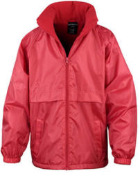 Result Gyerek Kabát Kapucnis Hosszú ujjú Result CORE Junior Microfleece Lined Jacket -XS (3-4), Piros