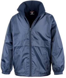 Result Gyerek Kabát Kapucnis Hosszú ujjú Result CORE Junior Microfleece Lined Jacket -L (9-10), Sötétkék (navy)